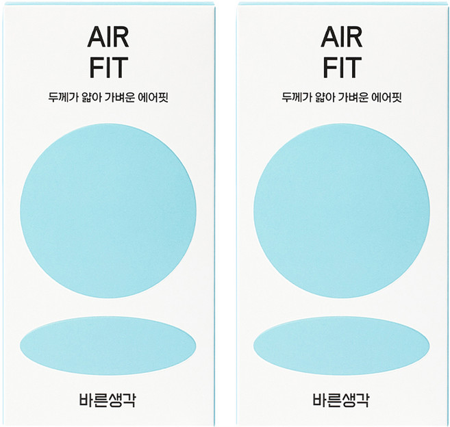 바른생각 에어핏 일반형 콘돔, 12개입, 2개