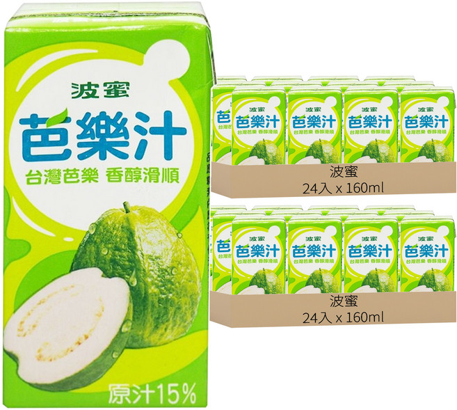 波蜜 芭樂汁, 160ml, 48入