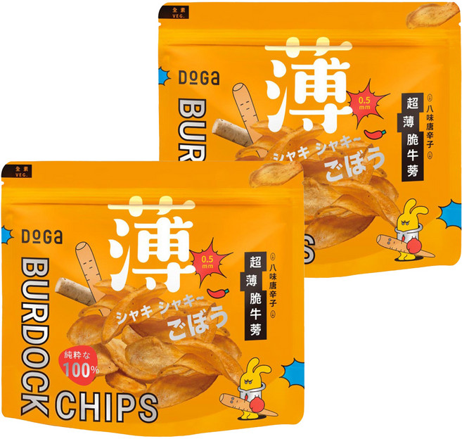 DoGa 杜甲 超薄脆牛蒡 八味唐辛子, 80g, 2包