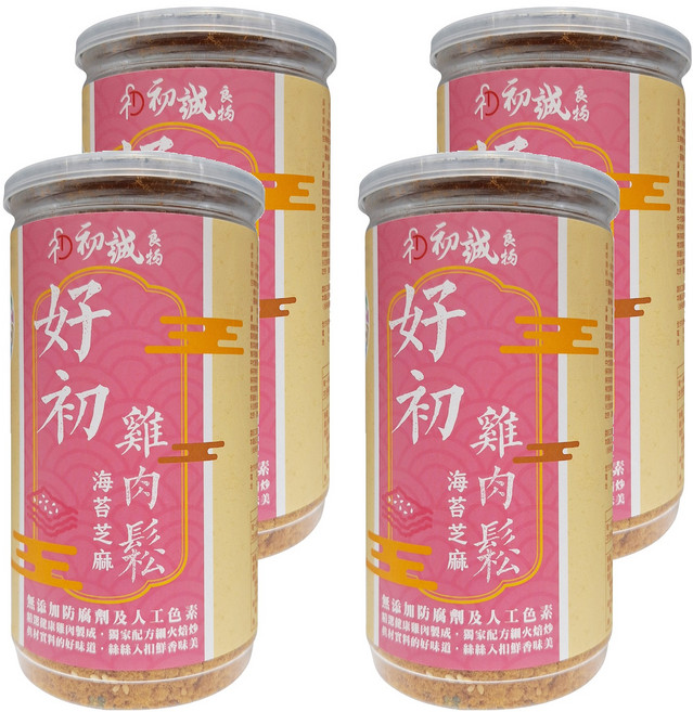 初誠良物 好初雞肉鬆 海苔芝麻, 200g, 4罐