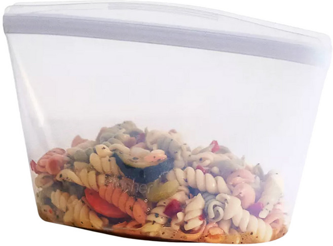 stasher 碗形矽膠密封袋 雲霧白, 946ml, 1個