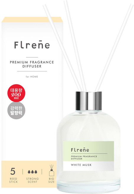 플렌느 실내용 디퓨저, 화이트무스크, 200ml, 1개