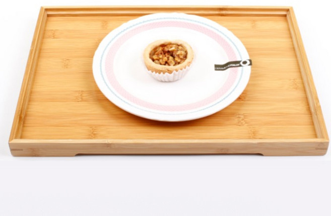리빙엠 우드 사각 대나무 트레이 LC-504, 1개