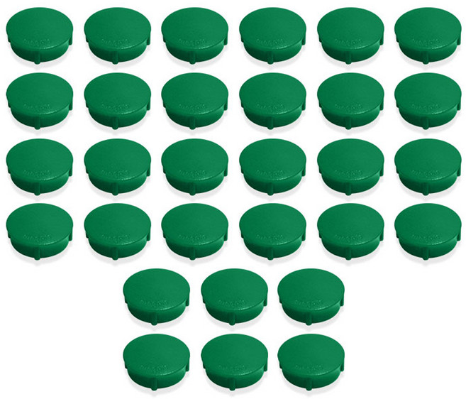 마그피아 칼라원형 자석홀더 무광 중, 초록, 30개