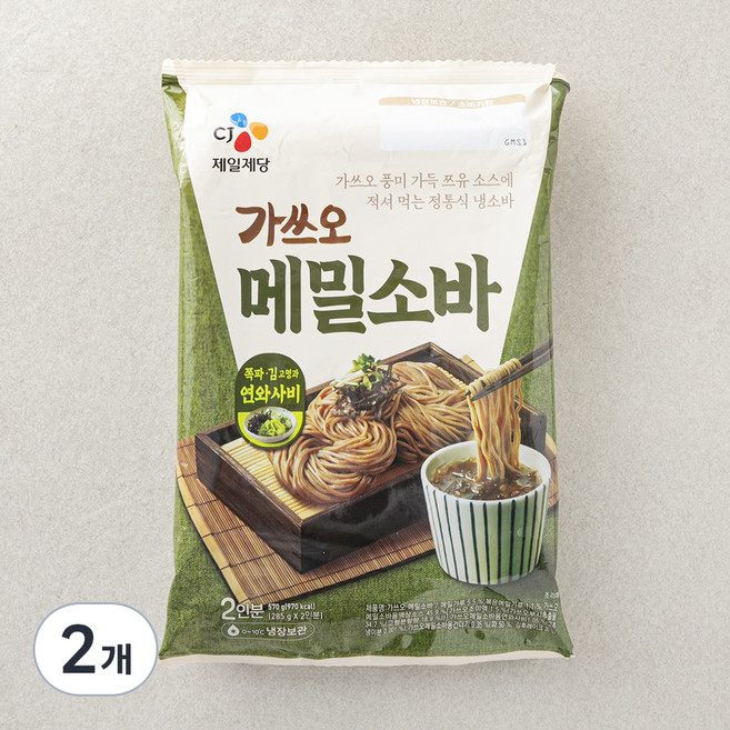 CJ제일제당 가쓰오 메밀소바, 570g, 2개