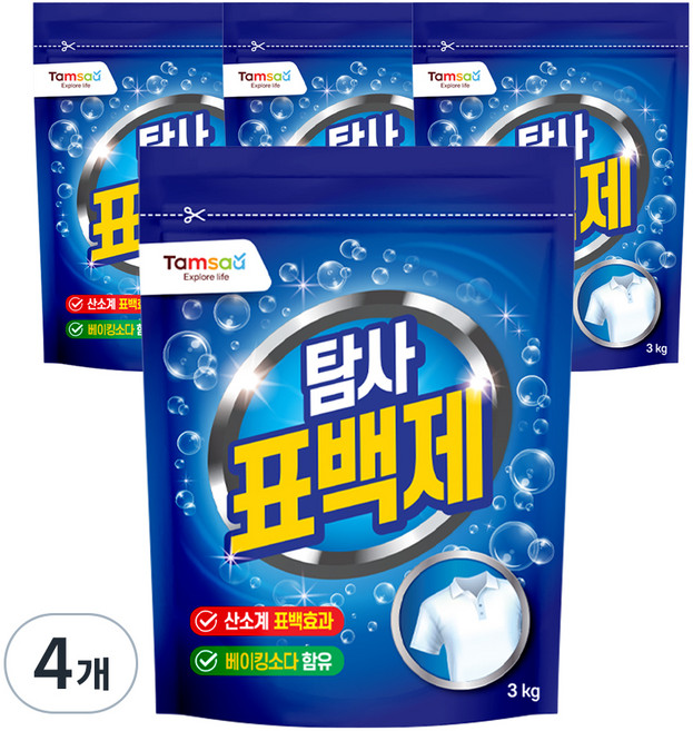 탐사 산소계 표백제, 3kg, 4개