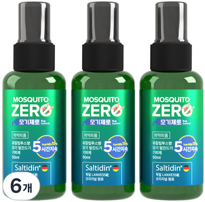 모기제로 모기 털진드기 기피제, 50ml, 6개