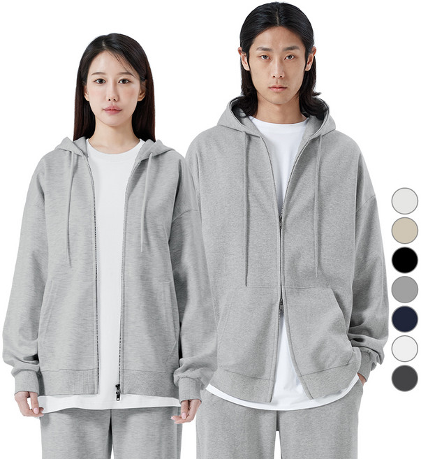 中性款刷毛連帽拉鍊外套 NA2203Z