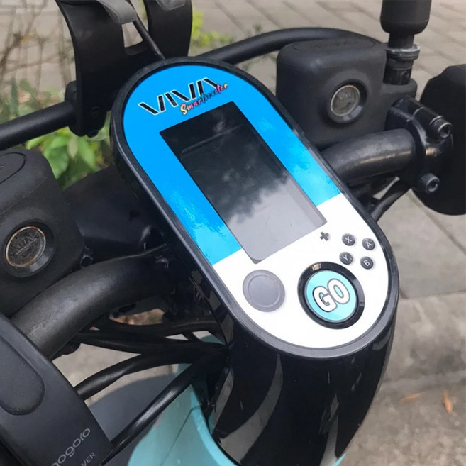 GOGORO VIVA造型膜 儀表貼 (含Go鍵) 高抗刮犀牛皮 自動修復功能 藍白色Switch, 藍白色Swi ch, 1個