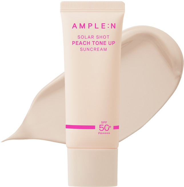 AMPLE N Solar Shot 蜜桃提亮防曬霜 SPF50+ PA++++, 40ml, 1個