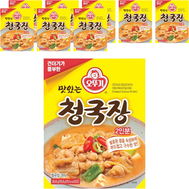 오뚜기 맛있는 청국장, 39.6g, 9개