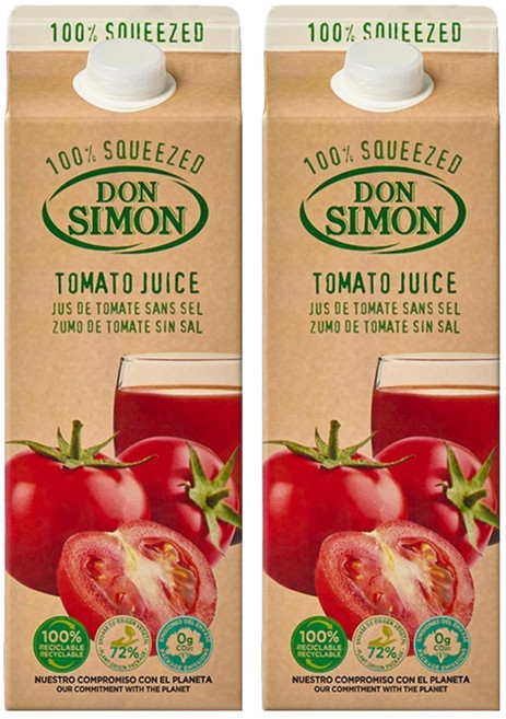 돈시몬 생과일 착즙 100% 토마토주스, 2L, 2개