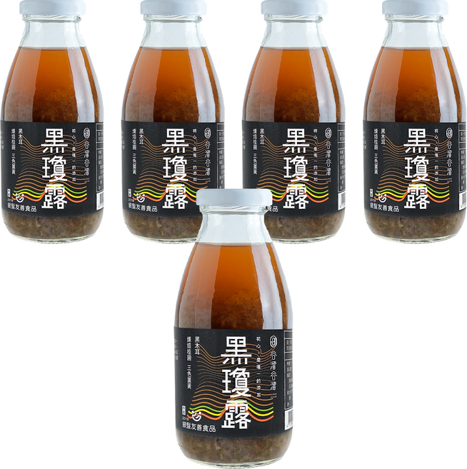 GULIUGULIU 谷溜谷溜 黑瓊露 黑木耳露, 295ml, 5罐