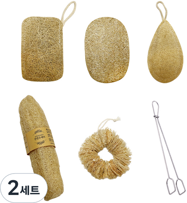 슈와츠코리아 수세미 주방 설거지 5종 세트 + 병솔집게 세트, 2세트