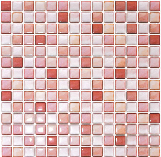 유니디자인 보스타일 모자이크 타일 시트지, 앤레드, 라지(31 x 31 cm)
