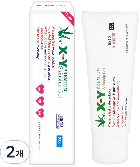 알로에 XY 프리미엄 스킨쉽젤 포켓형, 60g, 2개