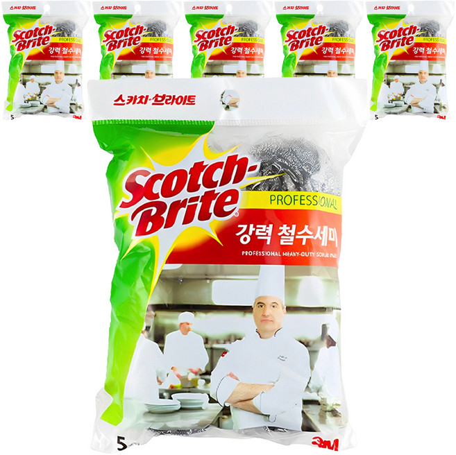 스카치브라이트 강력 철수세미, 5개입, 6개