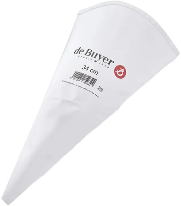 de Buyer 畢耶 專業可洗式塑料擠花袋 34cm 10g, 擠花袋, 白色, 1個