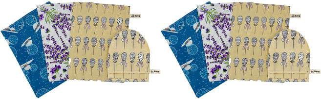 황실타올 인견 때타올 사각타올 3P + 세안타올 세트, 꿈꾸는계란 + 라벤더 + 눈오는밤 + 꿈꾸는계란, 1개, 2세트