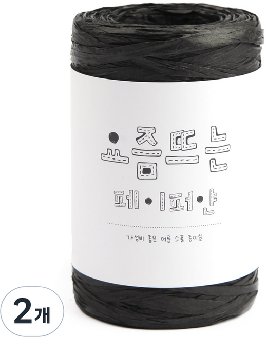 브랜드얀 요즘뜨는 페이퍼얀 뜨개실, 05 블랙, 2개