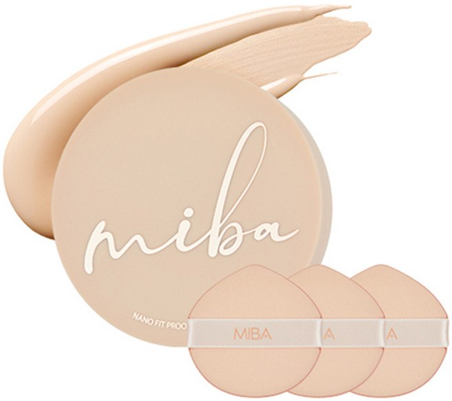 미바 나노 핏 프루프 쿠션 파운데이션 20g, 21호 라이트 베이지, 1개