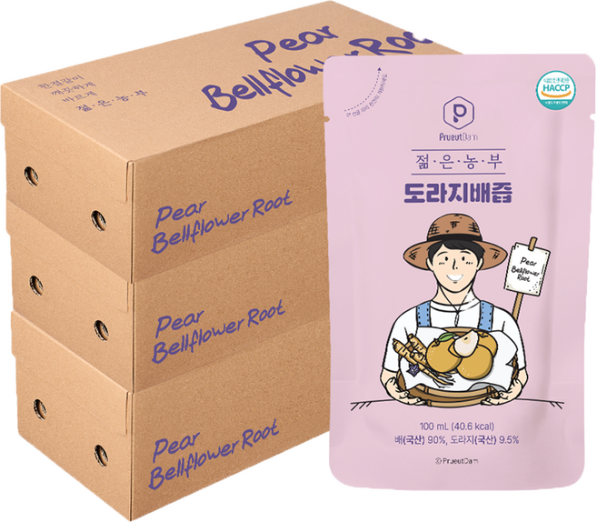 푸릇담 젊은농부 도라지배즙, 3L, 3개
