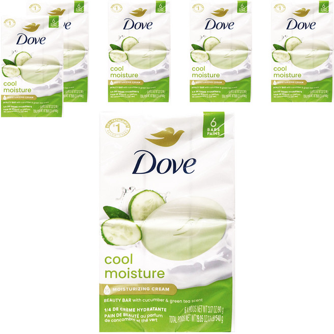 Dove 多芬 涼感保濕沐浴皂 小黃瓜綠茶香, 90g, 36顆