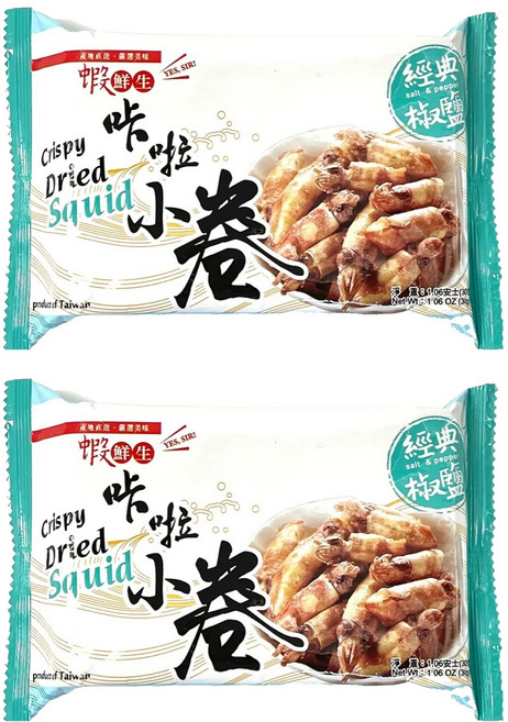 蝦鮮生 咔啦小卷 經典椒鹽, 30g, 2包
