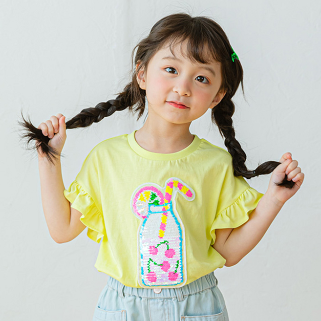 라라아망 여아용 통기성 체리쥬시 티셔츠