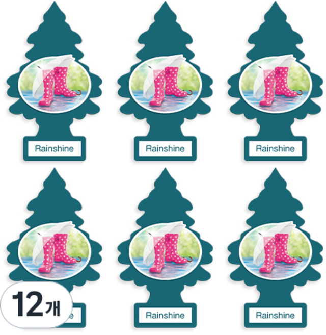 리틀트리 종이 방향제, 레인샤인, 12개