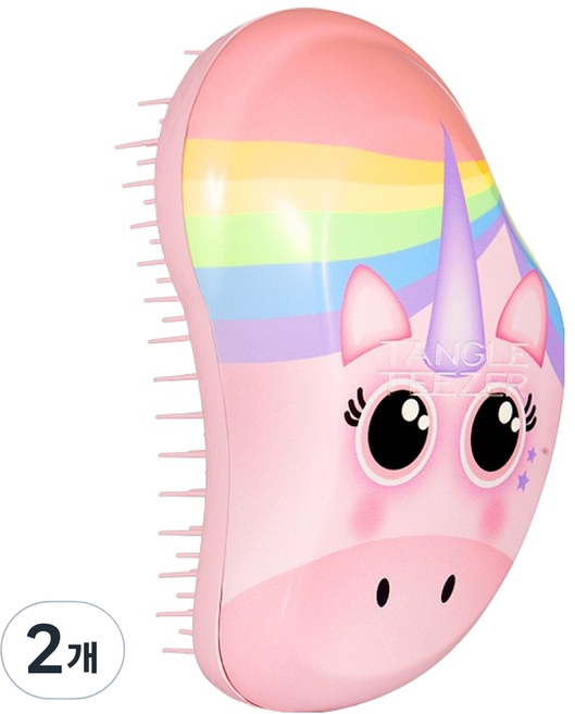 탱글티저 오리지널 미니 브러쉬, 핑크 유니콘, 2개