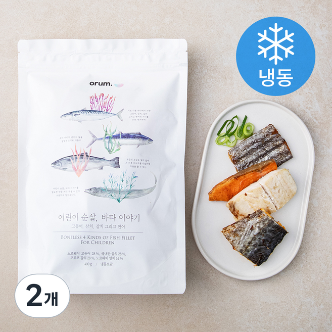 오름 어린이 순살 바다이야기 모듬 (냉동), 400g, 2개