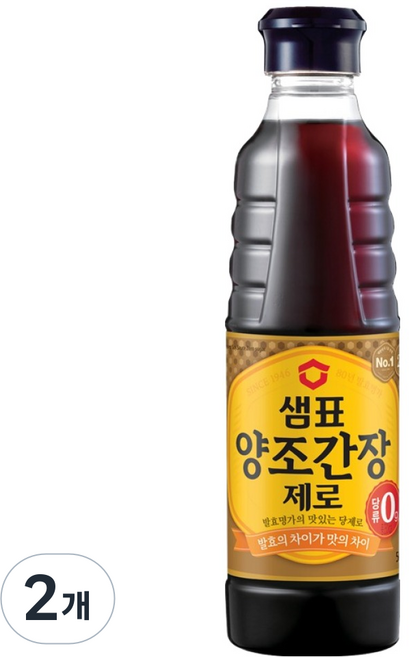 샘표 양조간장 제로, 2개, 500ml