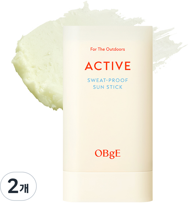오브제 액티브 스웨트프루프 선스틱 SPF50+ PA++++, 18g, 2개