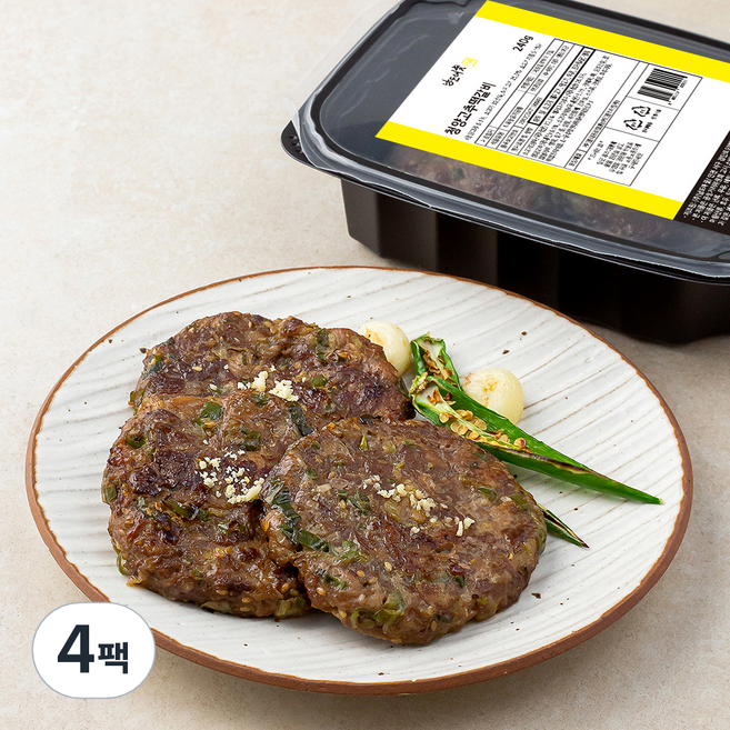 남도애꽃 청양고추 떡갈비, 240g, 4팩