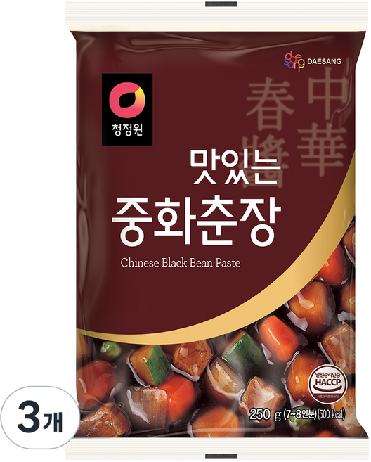 대상 청정원 맛있는 중화춘장, 3개, 250g