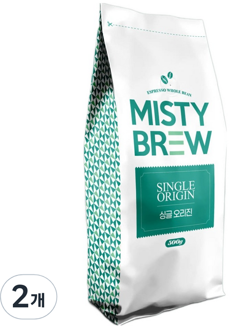 MISTY BREW 巴西單一產區咖啡豆, 500g, 原豆(未研磨), 2個