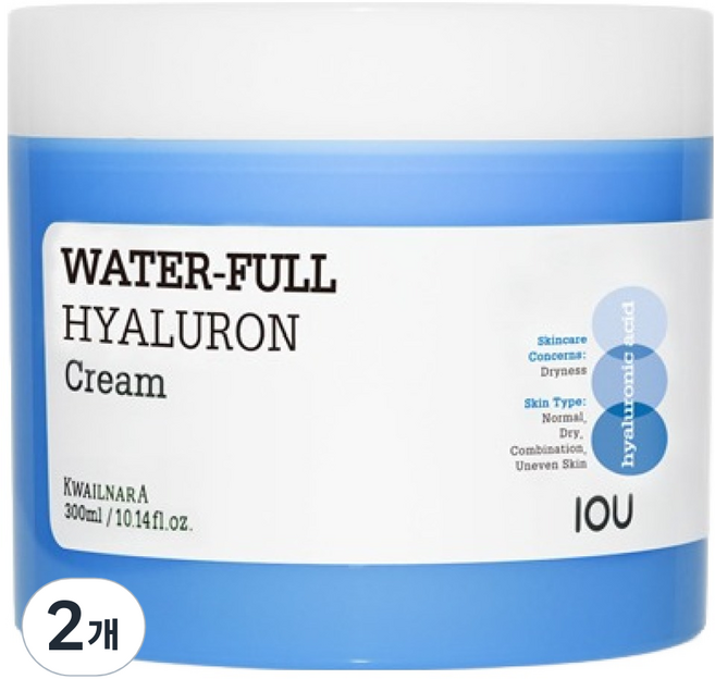 아이오유 워터풀 히알루론 크림, 300ml, 2개
