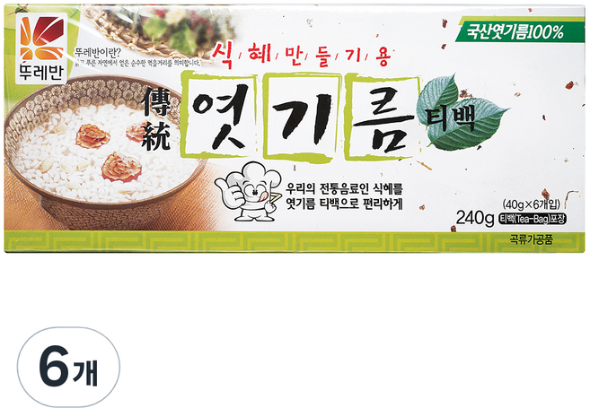 뚜레반 엿기름 티백, 6개, 240g