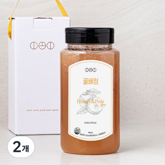 짱죽 진한 이오이 수제 꿀배청, 1kg, 2개