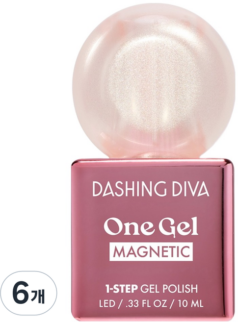데싱디바 원젤 젤네일 마그네틱, 샴페인더스트, 10ml, 6개