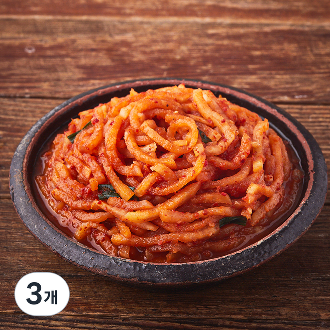 모산김치 갓담은 무생채김치, 1kg, 3개