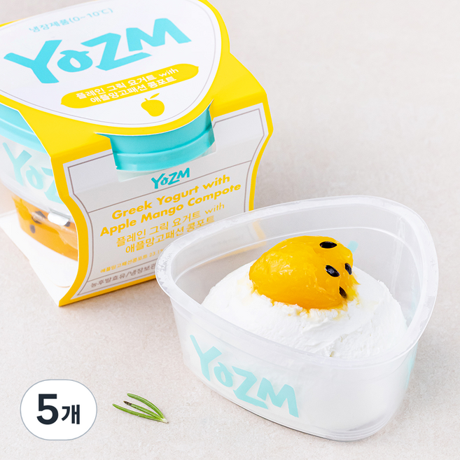 요즘 플레인 그릭요거트 with 애플망고패션 콩포트, 130g, 1개입, 5개