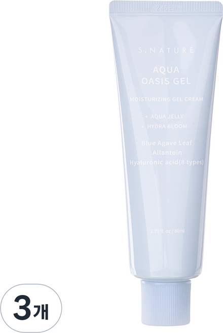 S.NATURE Aqua Oasis 水潤凝膠霜, 3個, 80ml