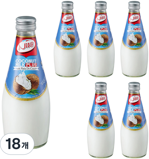 니타 코코넛밀크 플러스 위드 나타드코코, 290ml, 18개