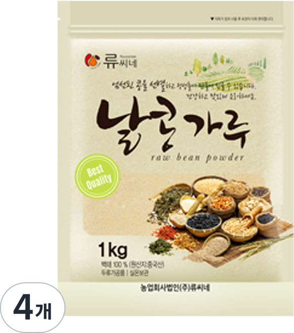 류씨네 수입산 날콩가루, 4개, 1kg