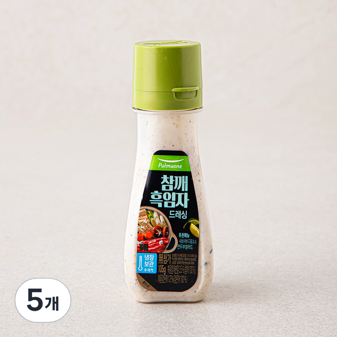 풀무원 참깨 흑임자 드레싱, 105g, 5개