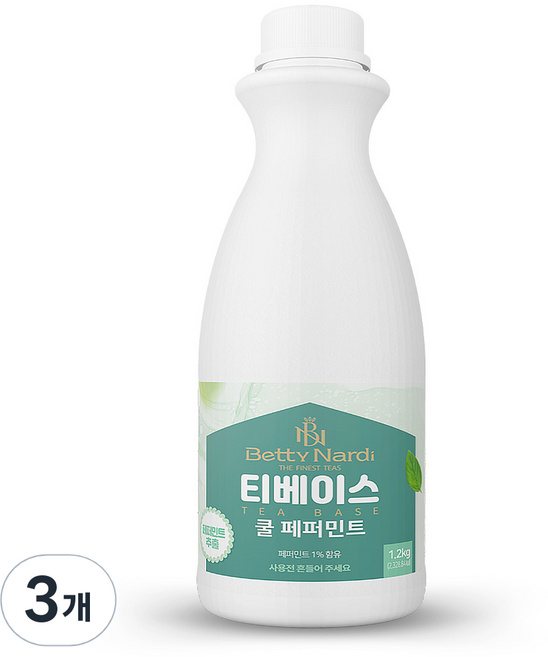 베티나르디 티베이스 쿨 페퍼민트, 1.2kg, 3개