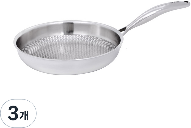 비스비바 통3중 엠보싱 올스텐 후라이팬 인덕션 IH, 24 cm, 3개