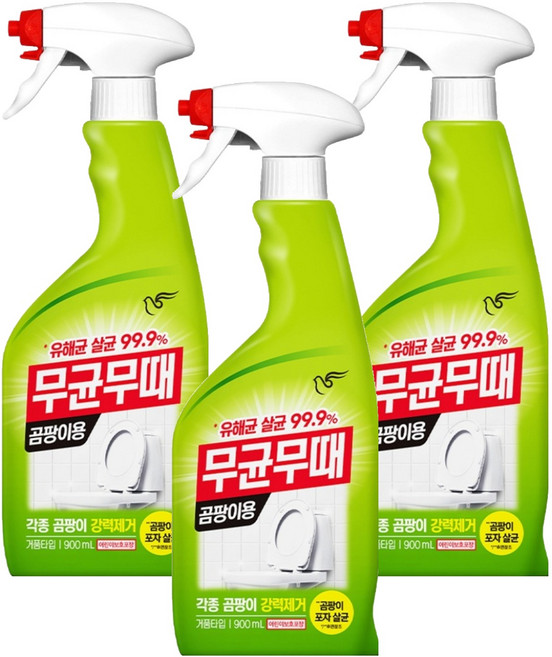 무균무때 곰팡이용 세정제, 900ml, 3개